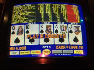Video Poker Royal Flush at Casa di Amore in Las Vegas