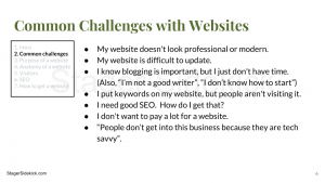 Website overview for home stagers. Presentation given to the Boston chapter of IAHSP in November 2017 to train members on the value of having a website for their business.